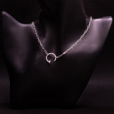 Zircon Ring Nail Pendant with Chain