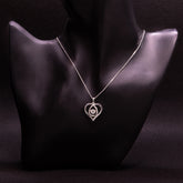 Zircon Dancing Heart Solitaire with Link Chain