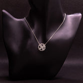 Fan Flower Pendant with Link Chain