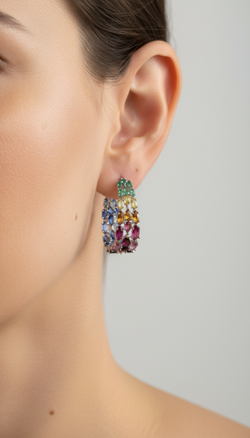 Multicolour Chandelier Earrings