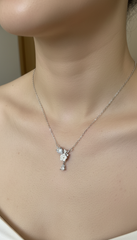 Crystal Floral Drop Pendant