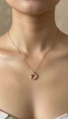 Roman Numeral Halo Pendant