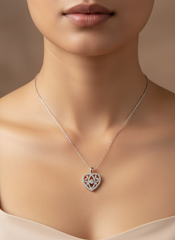Ornate Heart Filigree Pendant