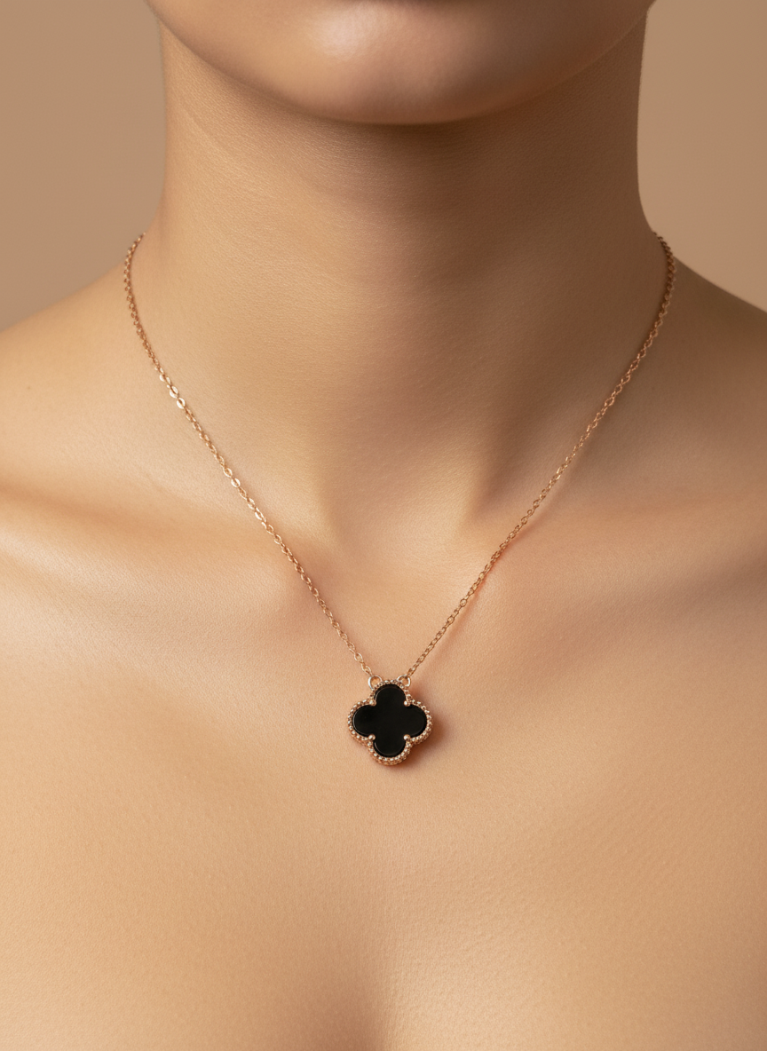 Black Vancleef Pendant