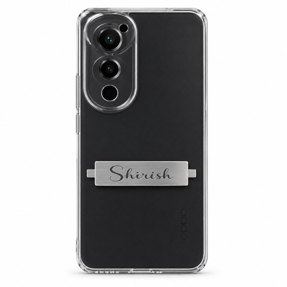 Personalise Horizontal Name Metal Plate Phone Case