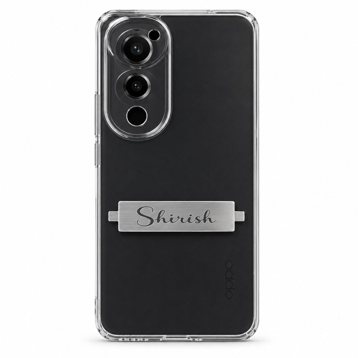 Personalise Horizontal Name Metal Plate Phone Case