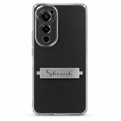 Personalise Horizontal Name Metal Plate Phone Case