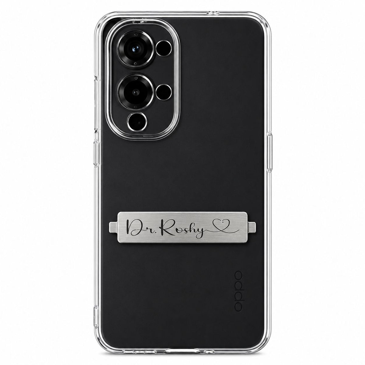Personalise Horizontal Name Metal Plate Phone Case