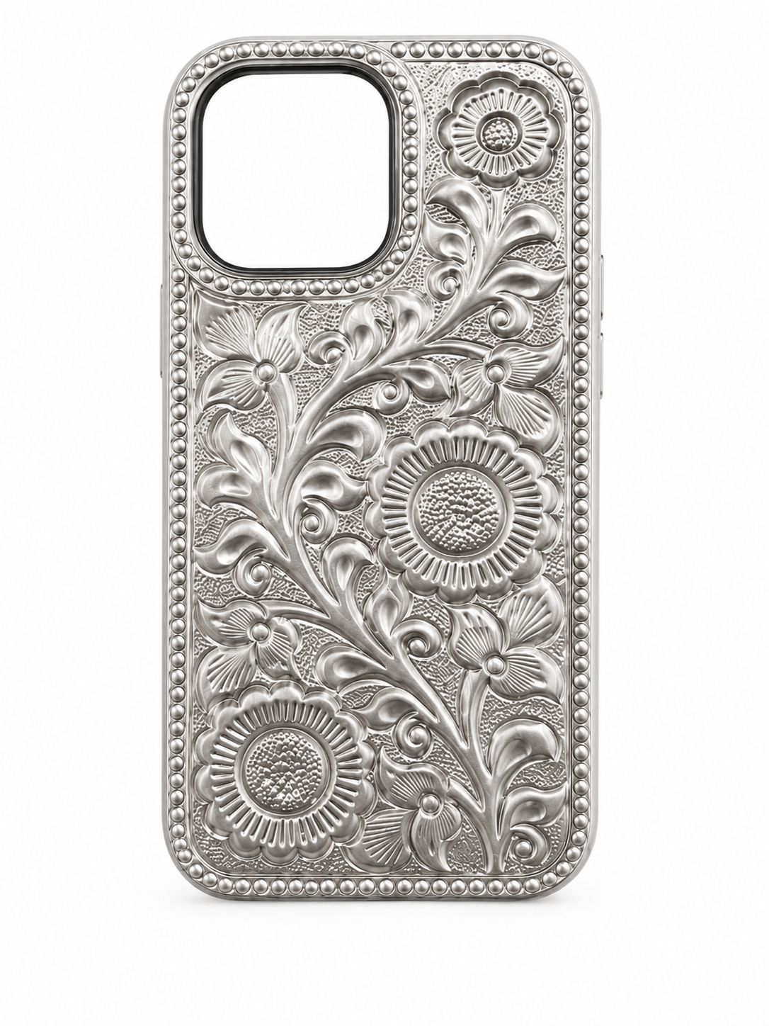 Floral Vine Silver Phone Case